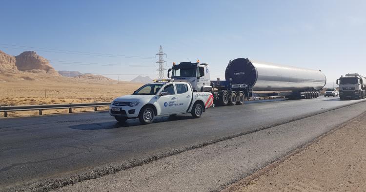 OHH - Transport of Vestas Tower Section for Fujeij WInd Farm